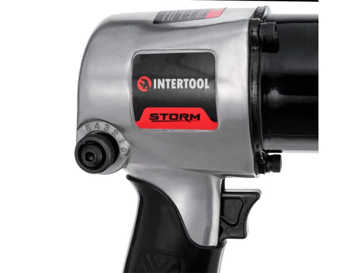 Гайковерт пневматичний, 1/2", 576 Нм., професійний, 7500 об/хв. INTERTOOL PT-1103 