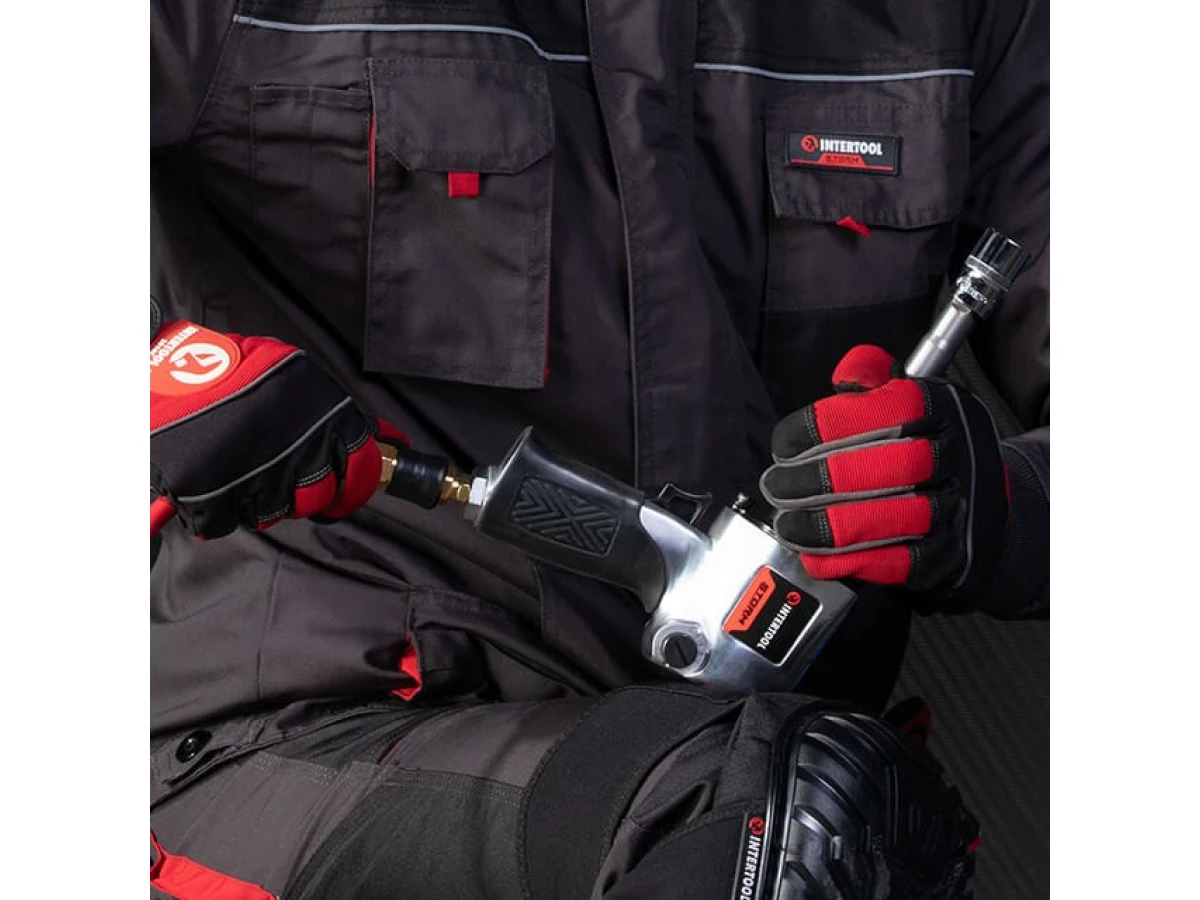 Гайковерт пневматичний, 1/2", 576 Нм., професійний, 7500 об/хв. INTERTOOL PT-1103 