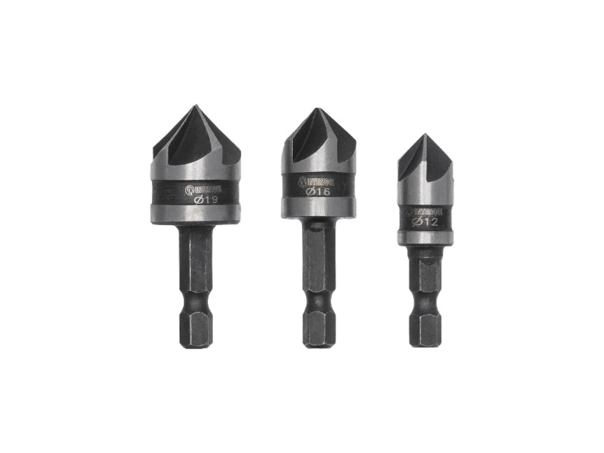 Набір зенкерів 12, 16, 19 мм, 3 од. INTERTOOL SD-5005 