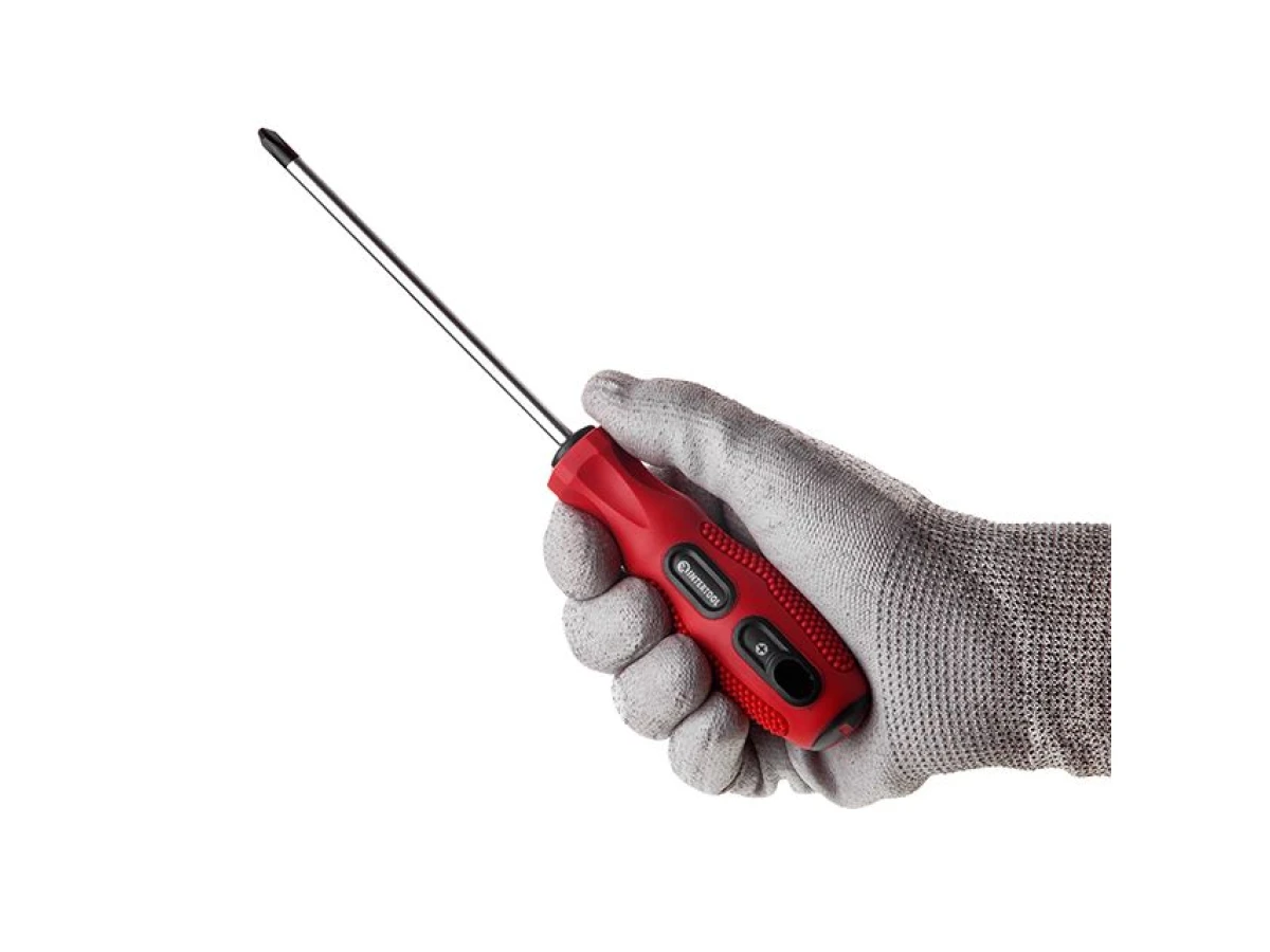 Набір викруток 6 од. (SL3*75, SL5*100, SL6*125, PH0*75, PH1*100, PH2*125), CrV, Ergo-design INTERTOOL VT-2005 