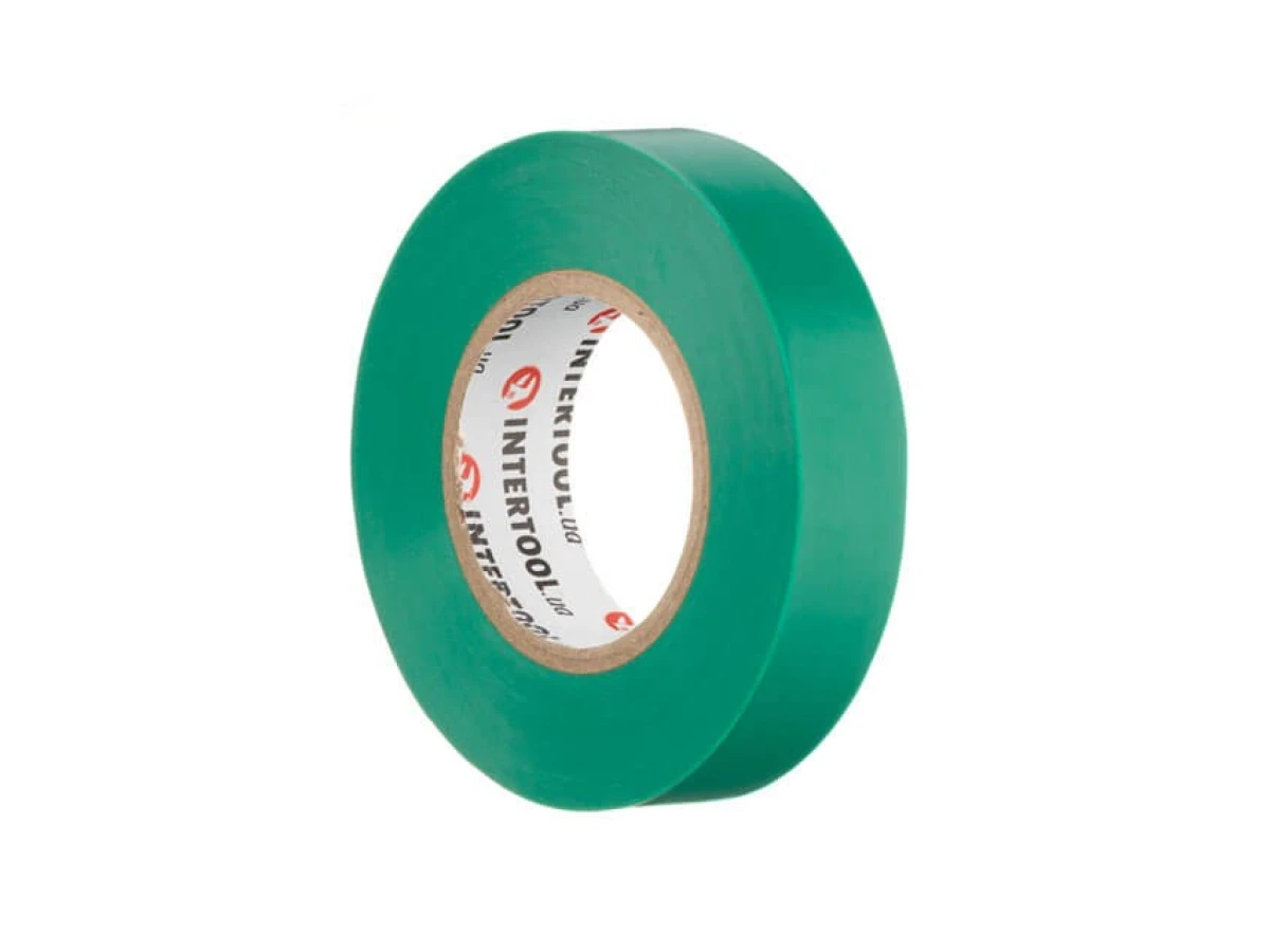 Стрічка ізоляційна, 17 мм * 20 м * 0.15 мм, зелена INTERTOOL IT-0051 
