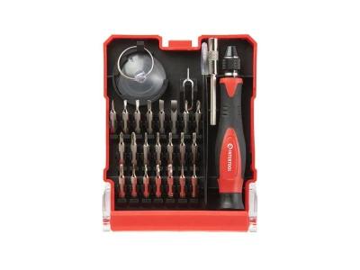 Викрутка прецизійна з комплектом насадок 29 од, Cr-V INTERTOOL VT-3336