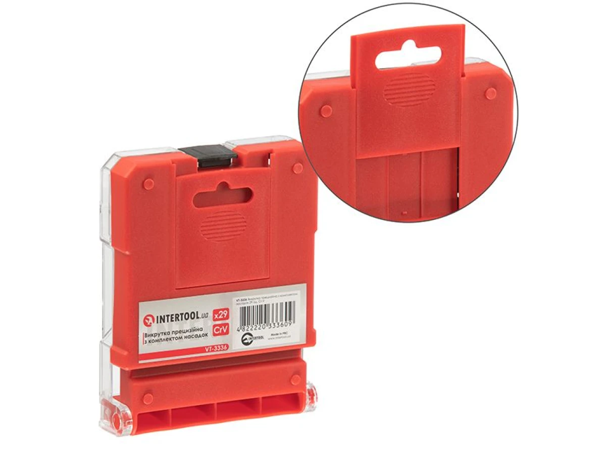 Викрутка прецизійна з комплектом насадок 29 од, Cr-V INTERTOOL VT-3336 