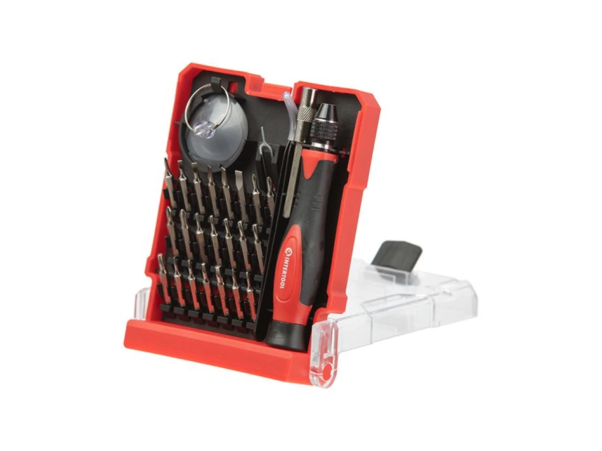 Викрутка прецизійна з комплектом насадок 29 од, Cr-V INTERTOOL VT-3336 