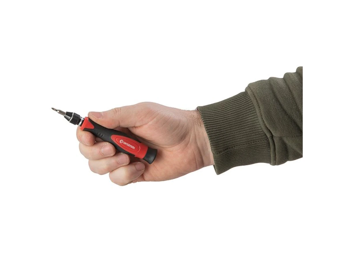 Викрутка прецизійна з комплектом насадок 29 од, Cr-V INTERTOOL VT-3336 