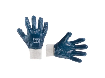 Перчатка маслостойкая х/б трикотаж покрытая нитрилом c вязаным манжетом 10,5