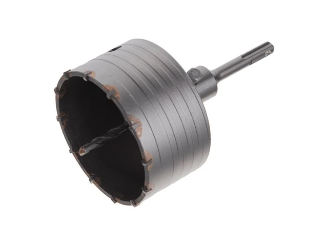 Комплект: Свердло корончасте по бетону 105 мм + Перехідник SDS Plus 100 мм INTERTOOL SD-7105 