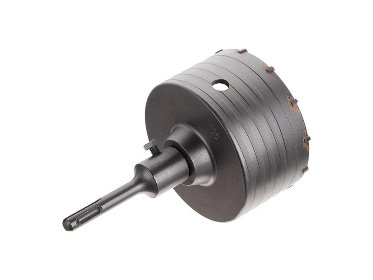 Комплект: Свердло корончасте по бетону 105 мм + Перехідник SDS Plus 100 мм INTERTOOL SD-7105 