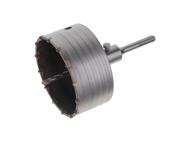 Комплект: Свердло корончасте по бетону 120 мм + Перехідник SDS-plus 100 мм INTERTOOL SD-7120 