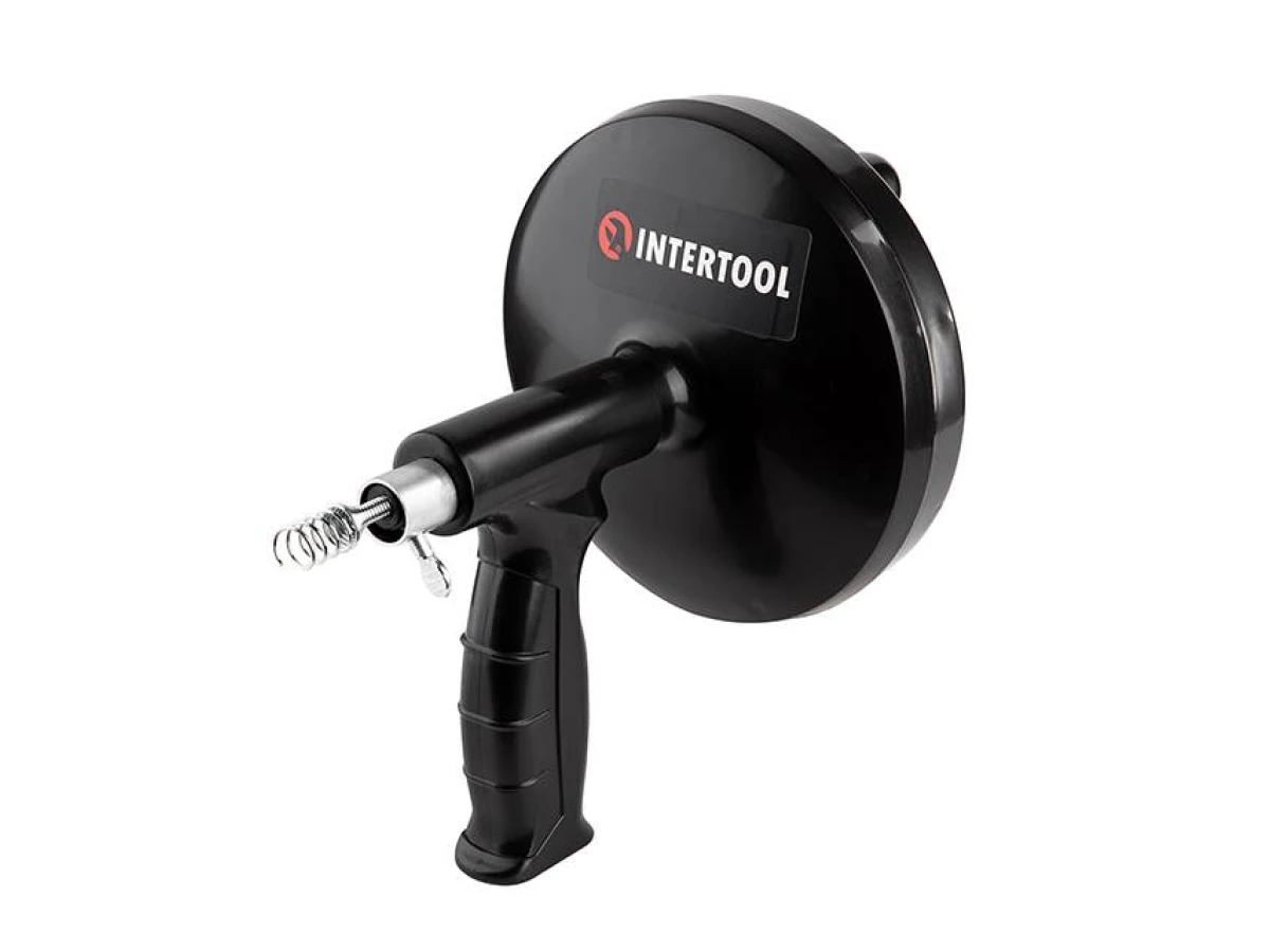 Інструмент для чищення труб, трос 6 мм * 4 м, кручений загострений наконечник INTERTOOL HP-1008 