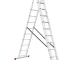 Лестница алюминиевая, 3-х секционная, универсальная, раскладная, 3*11 ступ., 6.7 м INTERTOOL LT-0311 