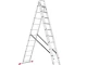 Лестница алюминиевая, 3-х секционная, универсальная, раскладная, 3*11 ступ., 6.7 м INTERTOOL LT-0311 