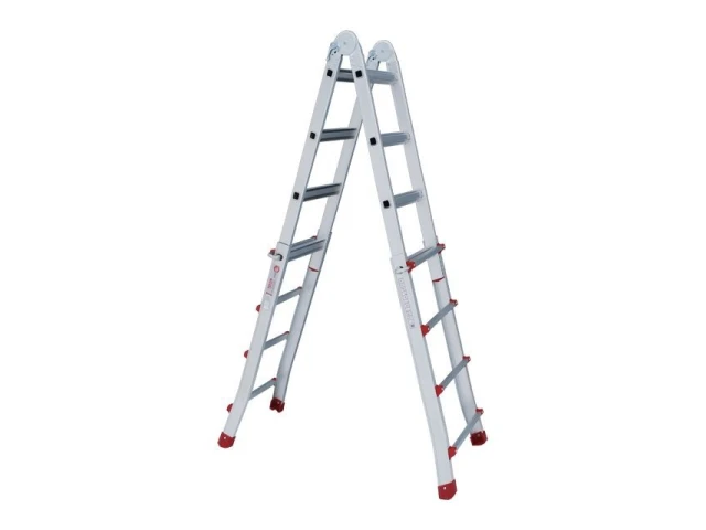 Лестница алюминиевая универсальная раскладная телескопическая 4*4 ступ. INTERTOOL LT-2044 