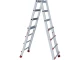 Лестница алюминиевая универсальная раскладная телескопическая 4*4 ступ. INTERTOOL LT-2044 
