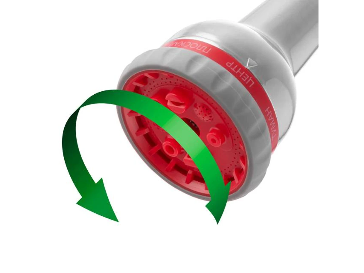 Пістолет-розпилювач для поливу 8-ми функціональний+ адаптер з резьбою 1/2", 3/4" і 2 коннектора для шланга 1/2" INTERTOOL GE-0005 