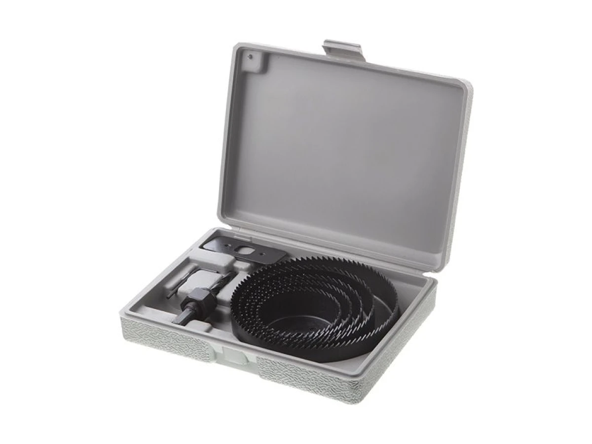 Набор корончатых сверл по дереву составной 64-127 мм 8 шт. INTERTOOL BT-0024 