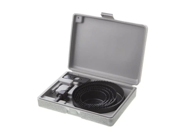 Набор корончатых сверл по дереву составной 64-127 мм 8 шт. INTERTOOL BT-0024 