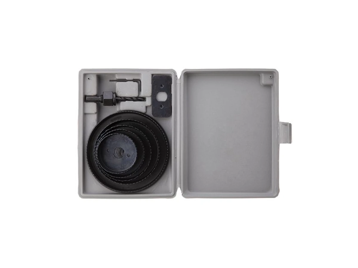 Набор корончатых сверл по дереву составной 64-127 мм 8 шт. INTERTOOL BT-0024 