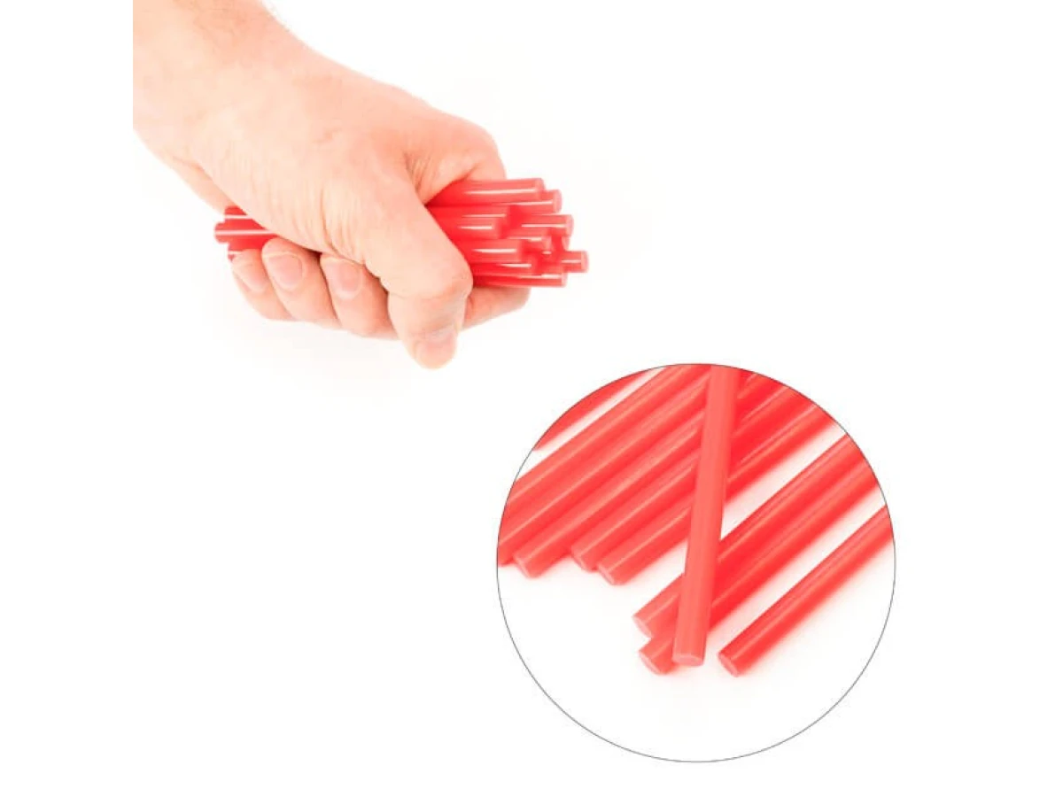 Комплект стрижнів клейових червоних 7,4 мм * 100 мм, 12 шт. INTERTOOL RT-1043 