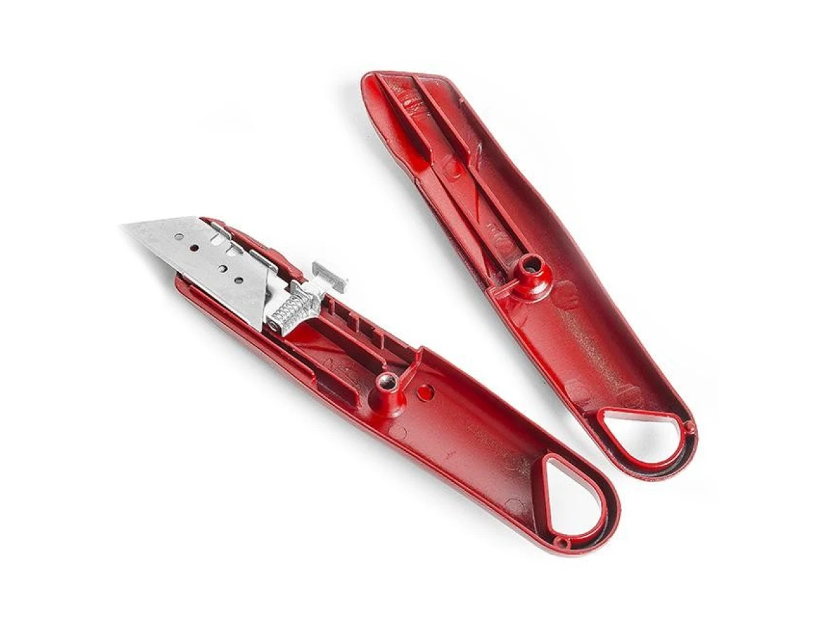 Ніж з висувним трапецієподібним лезом 60*19 мм, металевий корпус INTERTOOL HT-0505 