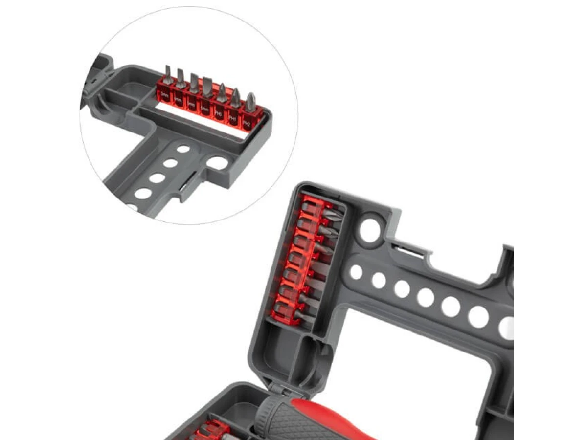 Викрутка реверсивна з комплектом насадок і головок 38 од, STORM INTERTOOL VT-3638 