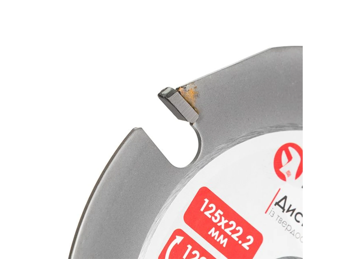 Диск пильный по дереву с твердосплавными напайками 125*22.2*2.0 мм, 3Т на угловую шлифмашину INTERTOOL CT-3014 