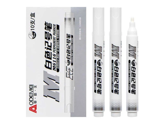 Маркер перманентный белый "Odemei" 