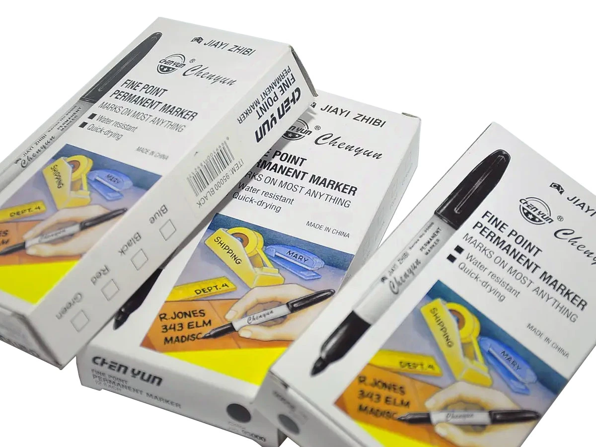 Маркер перманентный черный 3.0 мм Chenyun 