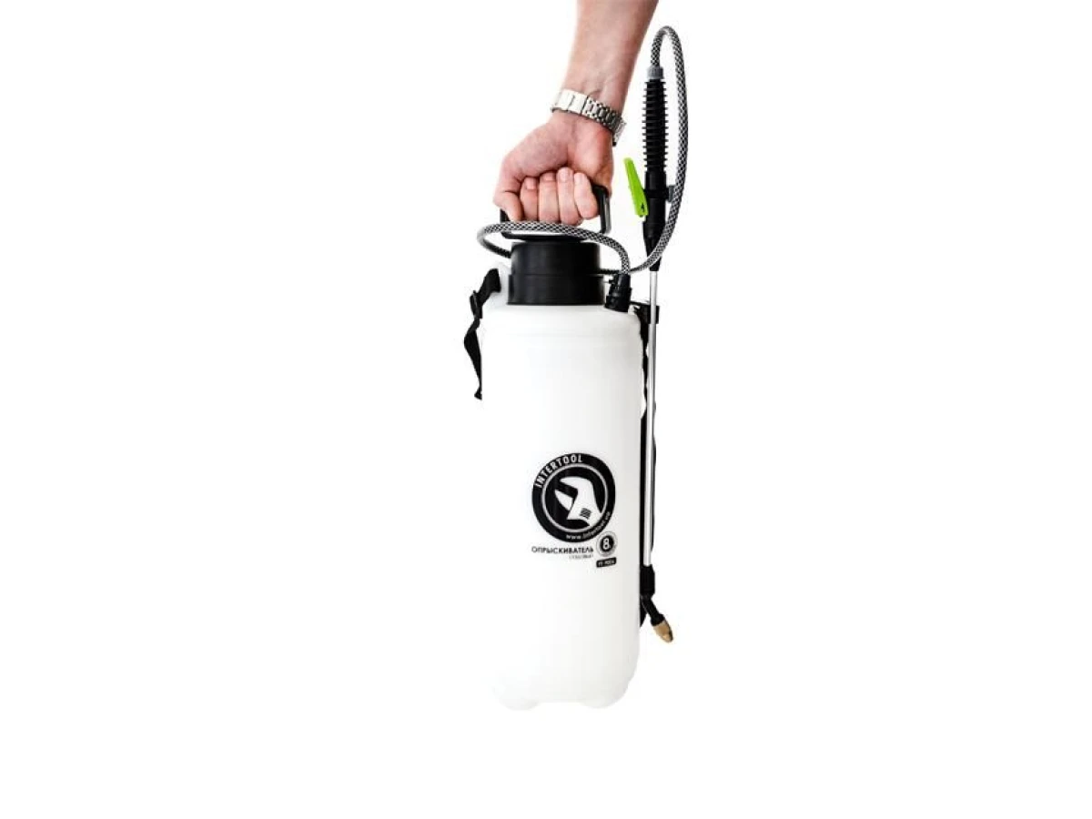 Обприскувач 8 л, 2 сопла (латунь+пластик), насос з нержавіючої сталі INTERTOOL FT-9006 