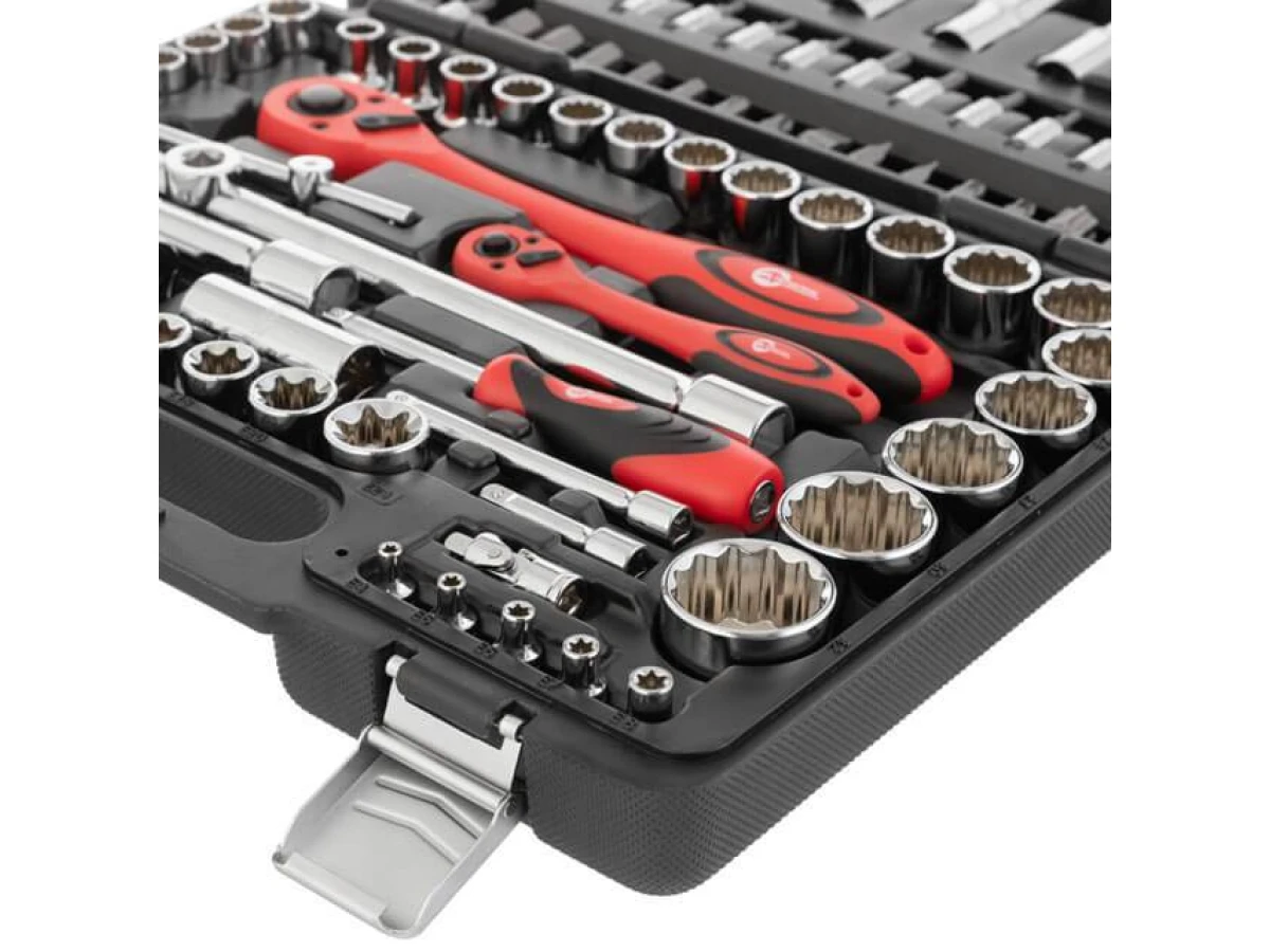 Професійний набір інструментів з 12-гранними головками 1/2 "& 1/4", 108 од., Cr-V INTERTOOL ET-6109 