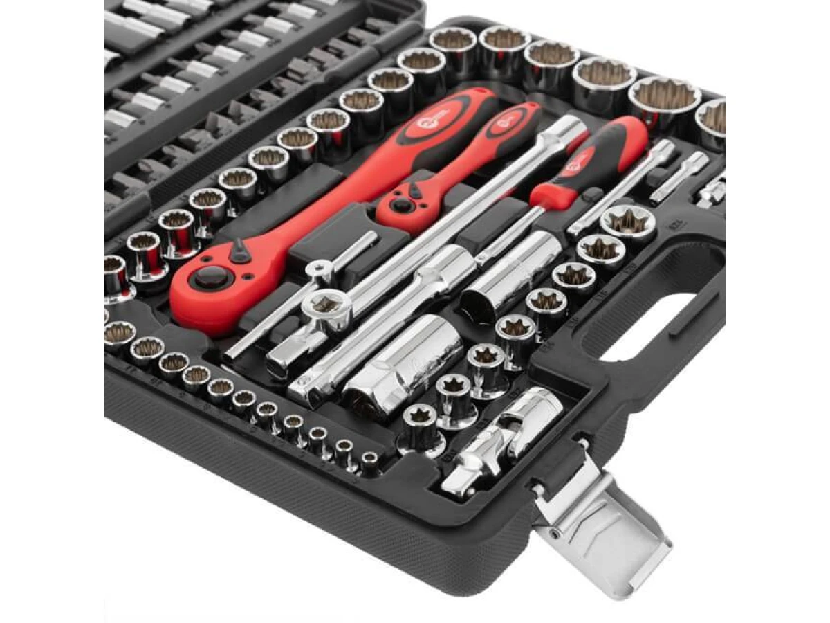 Професійний набір інструментів з 12-гранними головками 1/2 "& 1/4", 108 од., Cr-V INTERTOOL ET-6109 