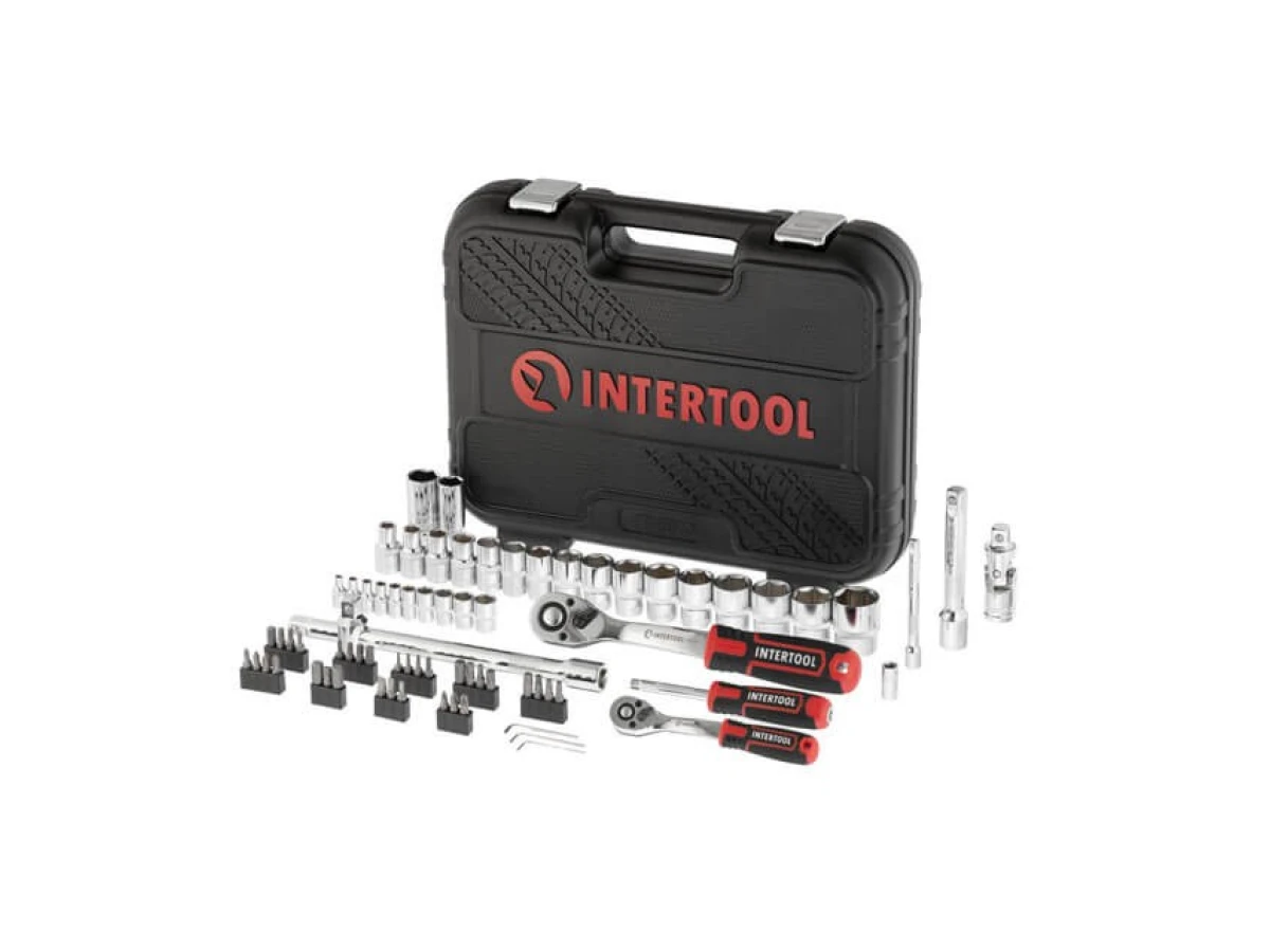 Набір інструментів 73 од. STORM, 1/2", 1/4", Cr-V INTERTOOL ET-8073 