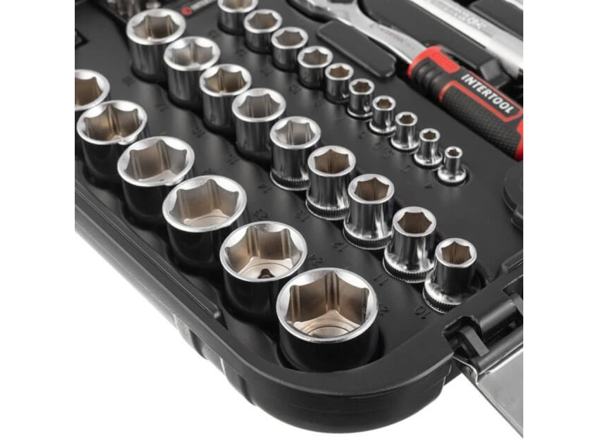 Набір інструментів 73 од. STORM, 1/2", 1/4", Cr-V INTERTOOL ET-8073 