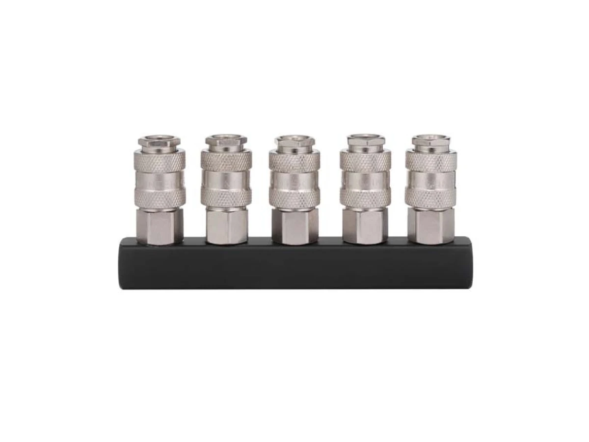 Розгалужувач повітря 1/4 "на 5 виходів, прямий, зі швидкороз'ємними з'єднаннями, 10bar INTERTOOL PT-1857 