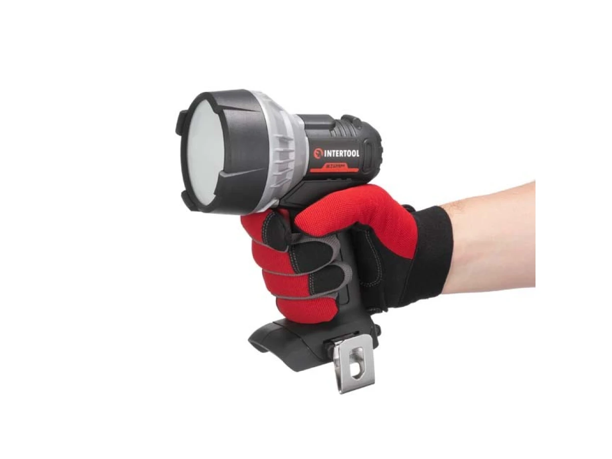Ліхтар акумуляторний 20 В, LED, 10 Вт, 500/1000 лм, без ЗП та АКБ INTERTOOL WT-0348 
