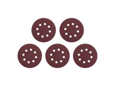 Круг наждаковий самоклеючий 125 мм з отворами , папір клас С, густина 140 г/м2, К400, уп. 5 од. INTERTOOL BT-0593