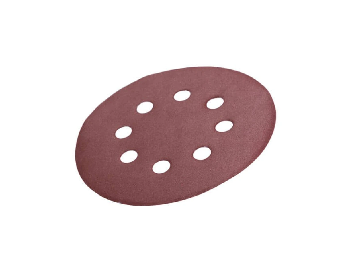 Круг наждаковий самоклеючий 125 мм з отворами , папір клас С, густина 140 г/м2, К400, уп. 5 од. INTERTOOL BT-0593 