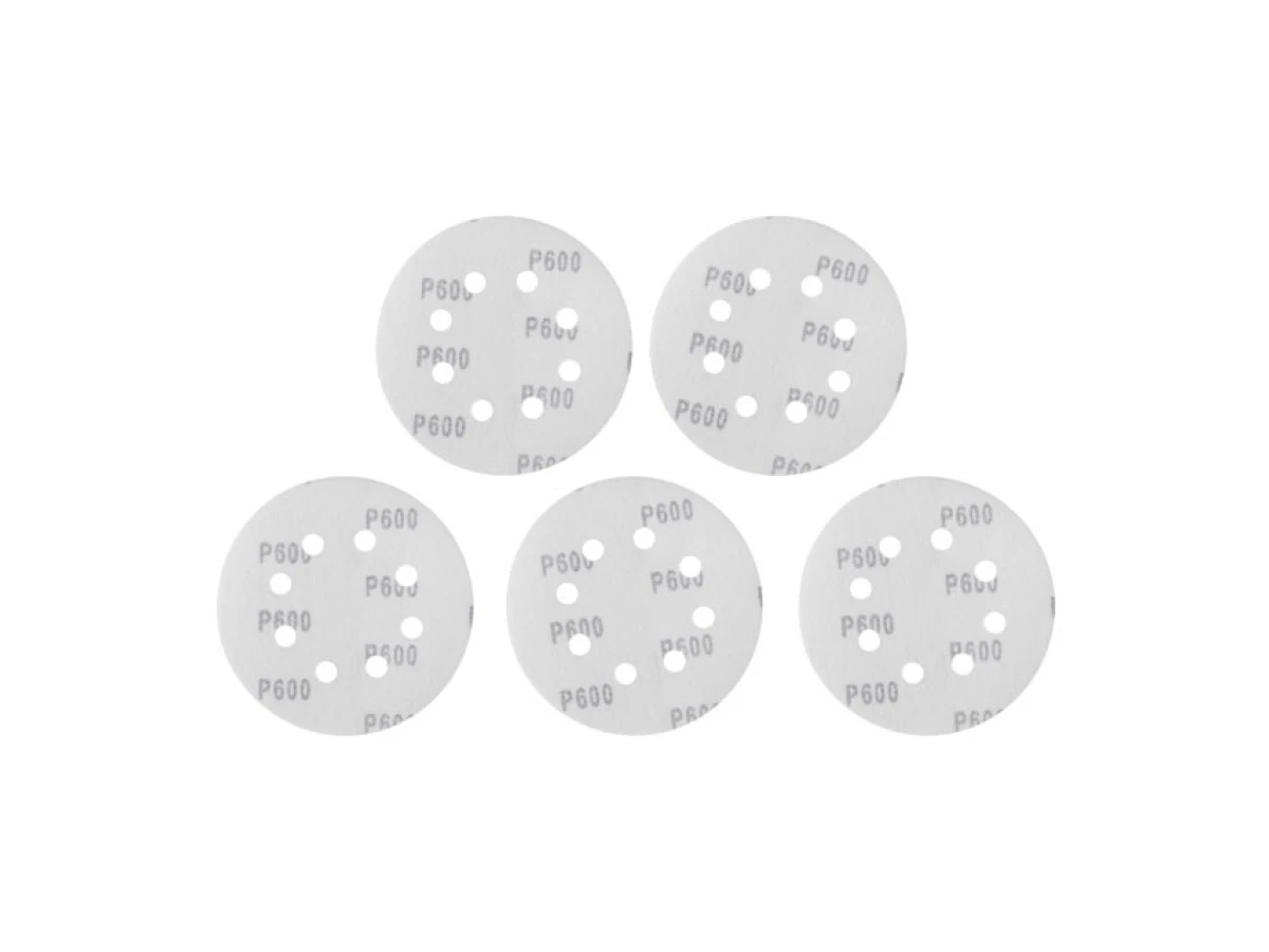 Круг наждачный самоклеющийся 125мм с отверстиями, бумага класс С, плотность 140 г/м2, К600, уп. 5ед INTERTOOL BT-0594 