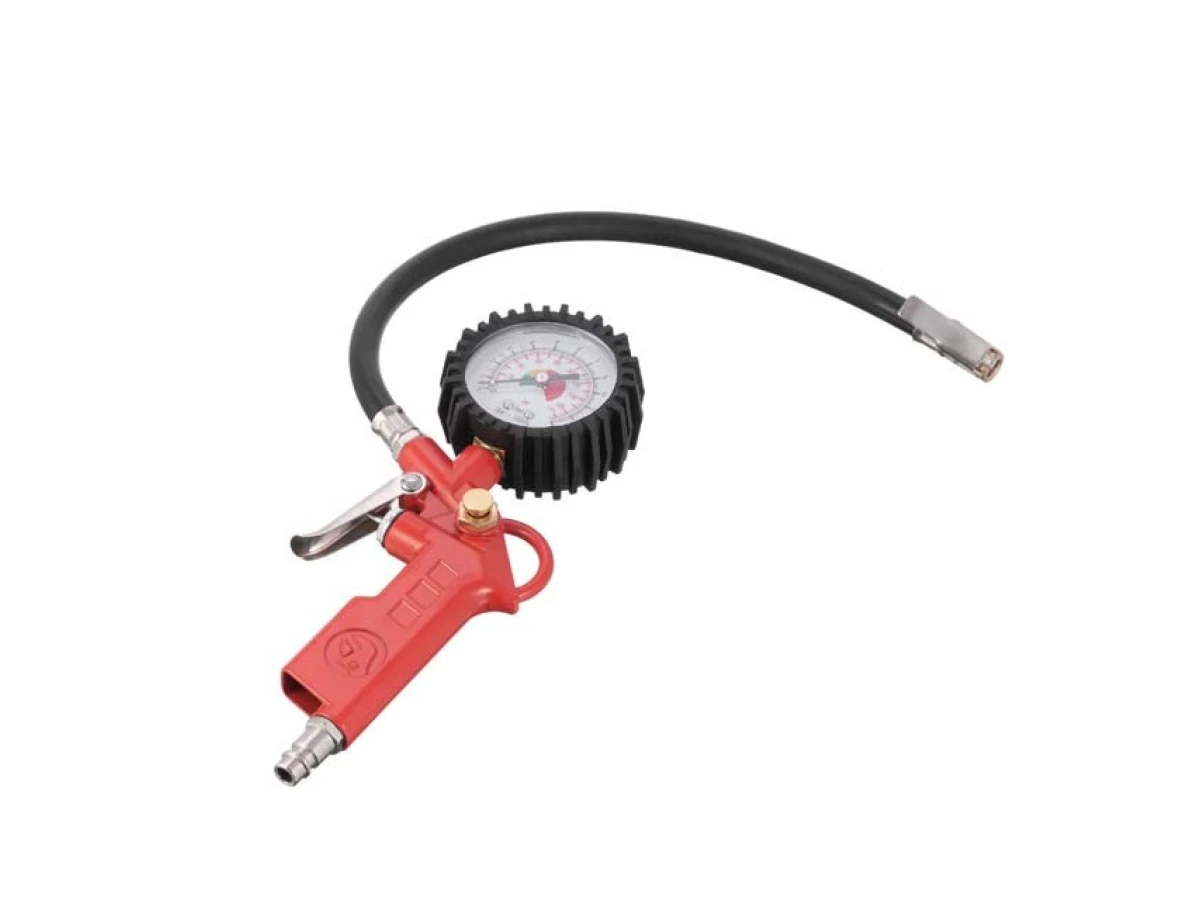 Набір пневмоінструментів 6 одиниць: пістолет для підкачування, продувний пістолет, шланг поліуретановий 5 м, три накінечника INTERTOOL PT-1500 