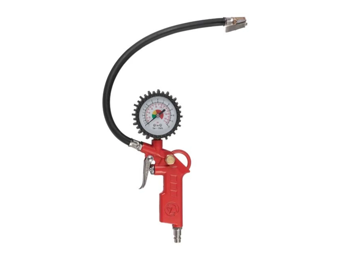 Набір пневмоінструментів 6 одиниць: пістолет для підкачування, продувний пістолет, шланг поліуретановий 5 м, три накінечника INTERTOOL PT-1500 