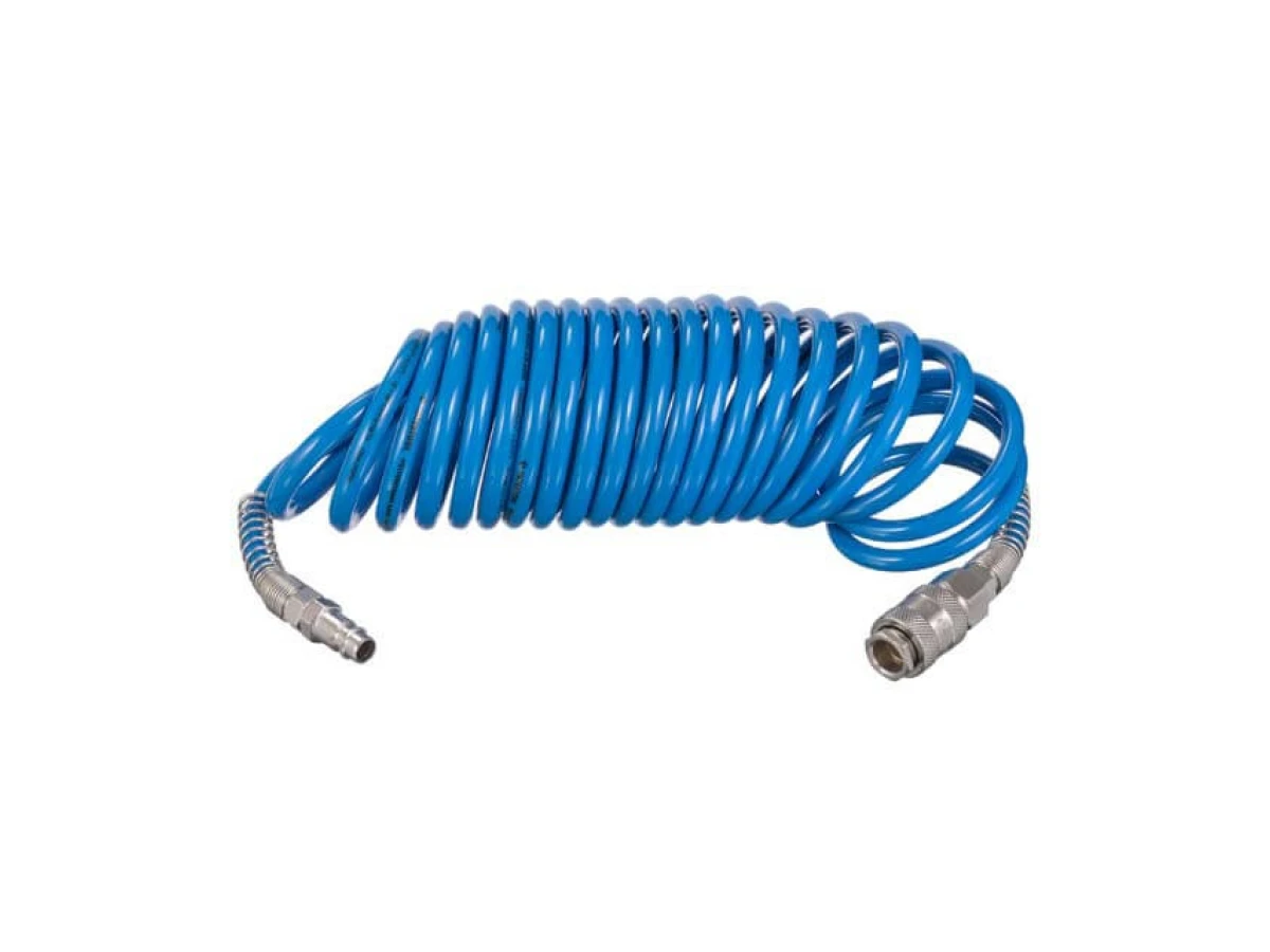 Набір пневмоінструментів 6 одиниць: пістолет для підкачування, продувний пістолет, шланг поліуретановий 5 м, три накінечника INTERTOOL PT-1500 