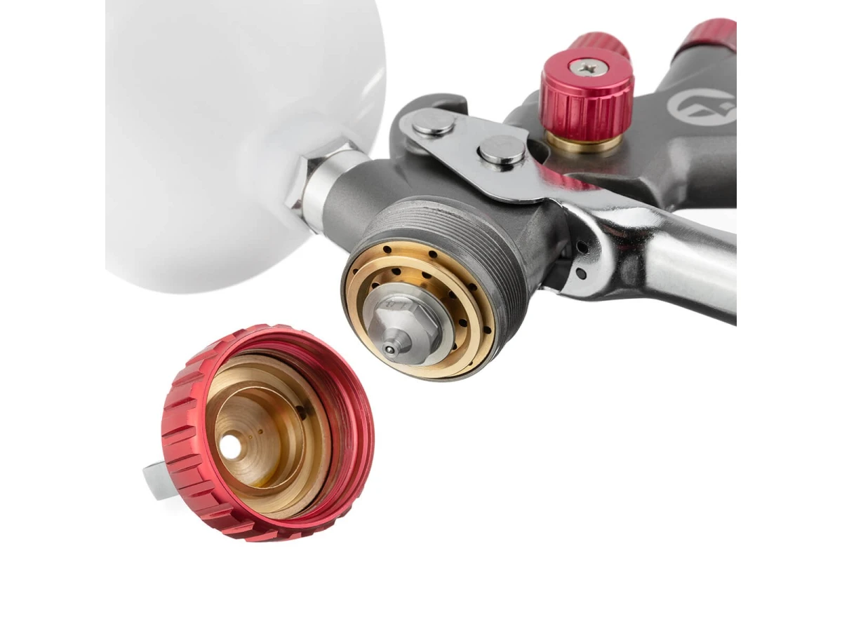 Фарбопульт пневматичний LVLP TEFLON професійний, форсунка 1.8 мм, верхній пластиковий бачок 600 мл., 1.5 бар, STORM INTERTOOL PT-0148 