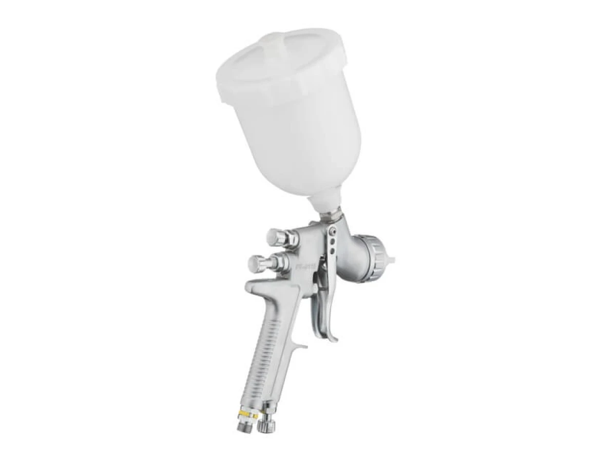 Фарбопульт пневматичний LVMP професійний, форсунка 1.4мм, верхній пластиковий бачок 600 мл., 2бар INTERTOOL PT-0115 