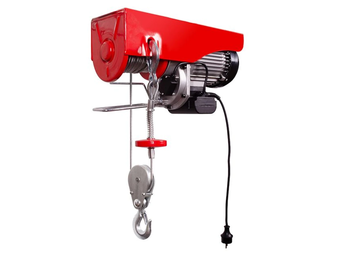 Лебедка электрическая 220/230В, 1600Вт, 500/999кг, трос 5.6мм*12м INTERTOOL GT1483 