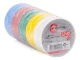 Стрічка ізоляційна, 17 мм * 25 м * 0,15 мм, кольорова (уп. 10 шт) INTERTOOL IT-0029 