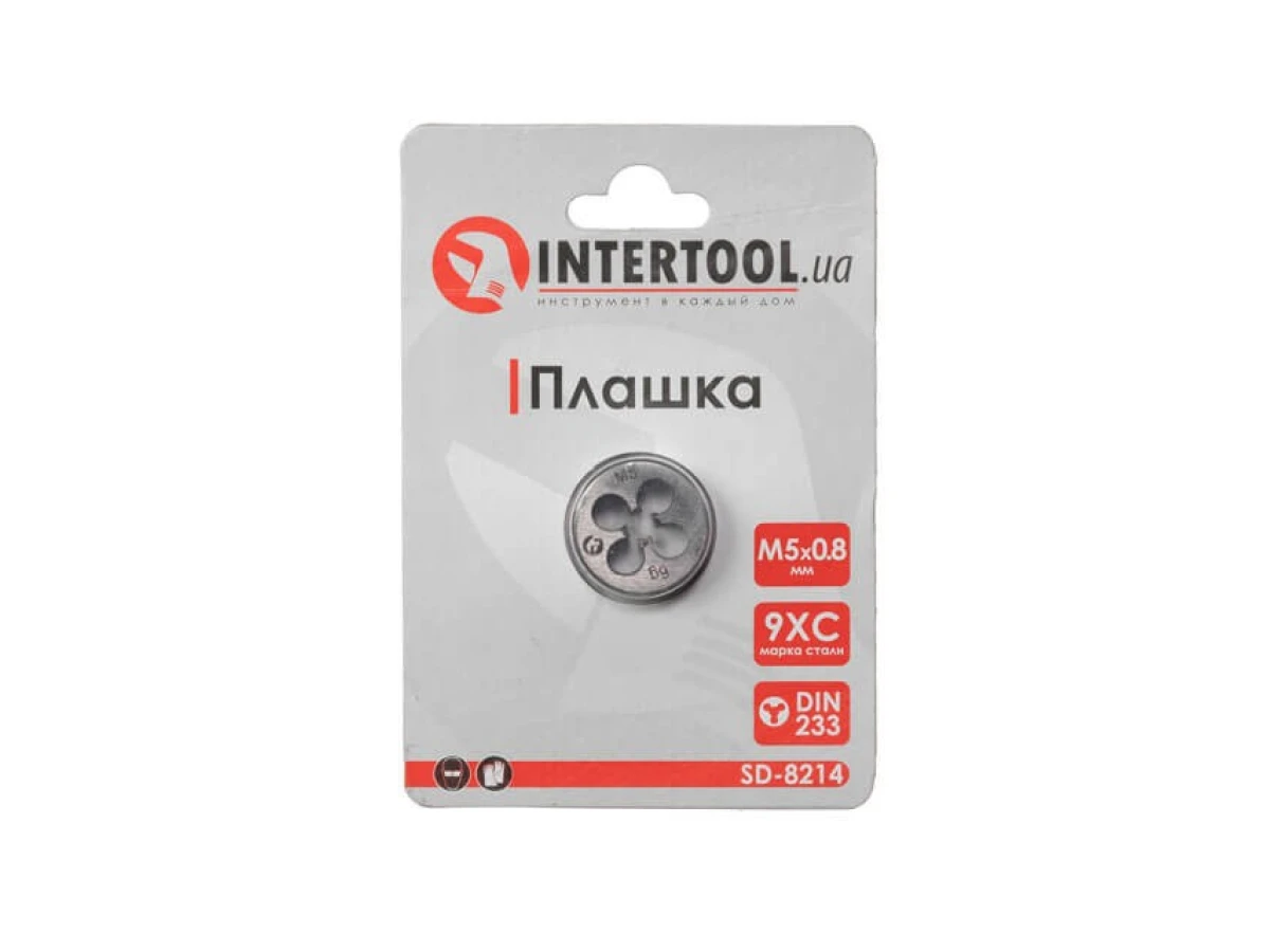 Плашка M5x0,8 мм INTERTOOL SD-8214 