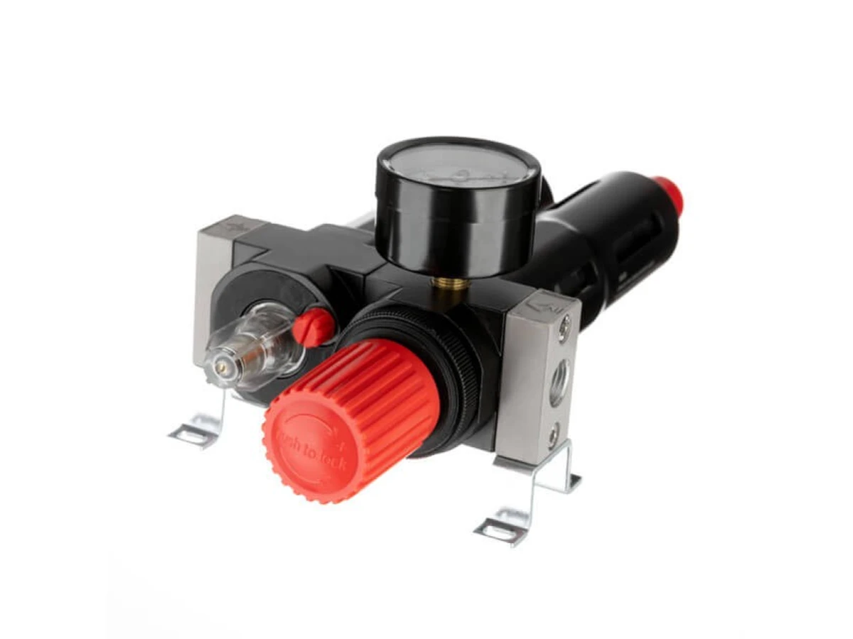 Блок підготовки повітря 1/4", 5 мкм, 850 л/хв., метал, професійний INTERTOOL PT-1435 