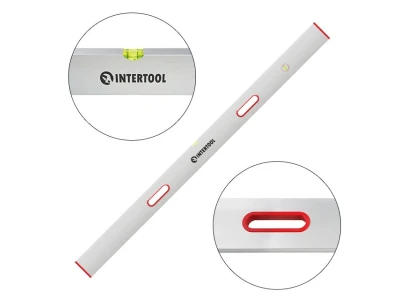 Правило-уровень 1500 мм, 2 капсулы, вертикальный и горизонтальный с ручками INTERTOOL MT-2115