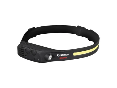 Ліхтар налобний акумуляторний COB+SMD, 9 режимів роботи, сенсор, STORM INTERTOOL LB-0315