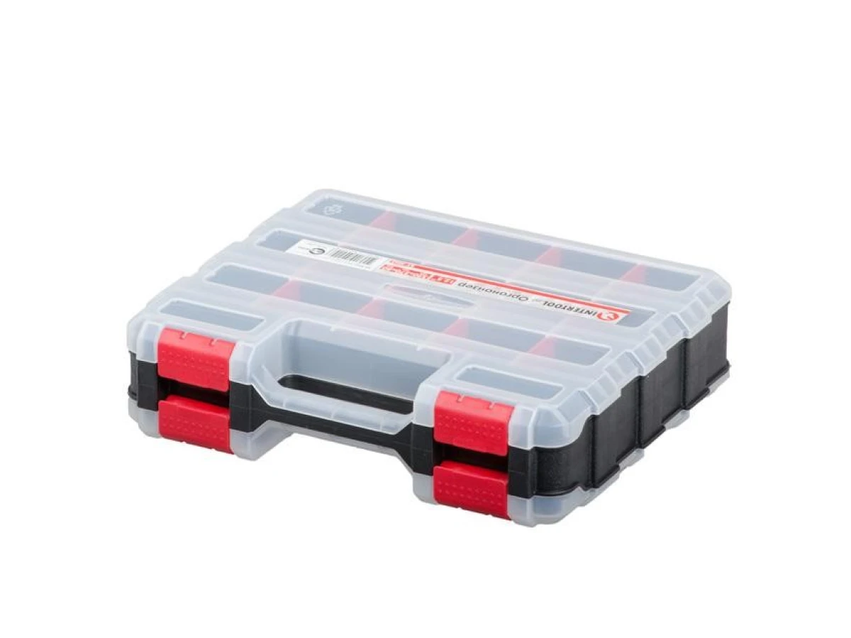 Пластиковий органайзер, двосторонній, 12.5", 2 в 1, 320*270*80 мм INTERTOOL BX-4022 
